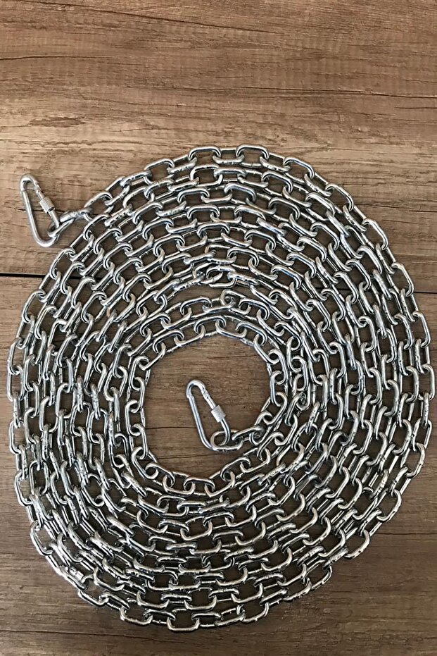 Dog Tethering Chain Mm 8 Meters 2 Screw Carabiner (80 KG)