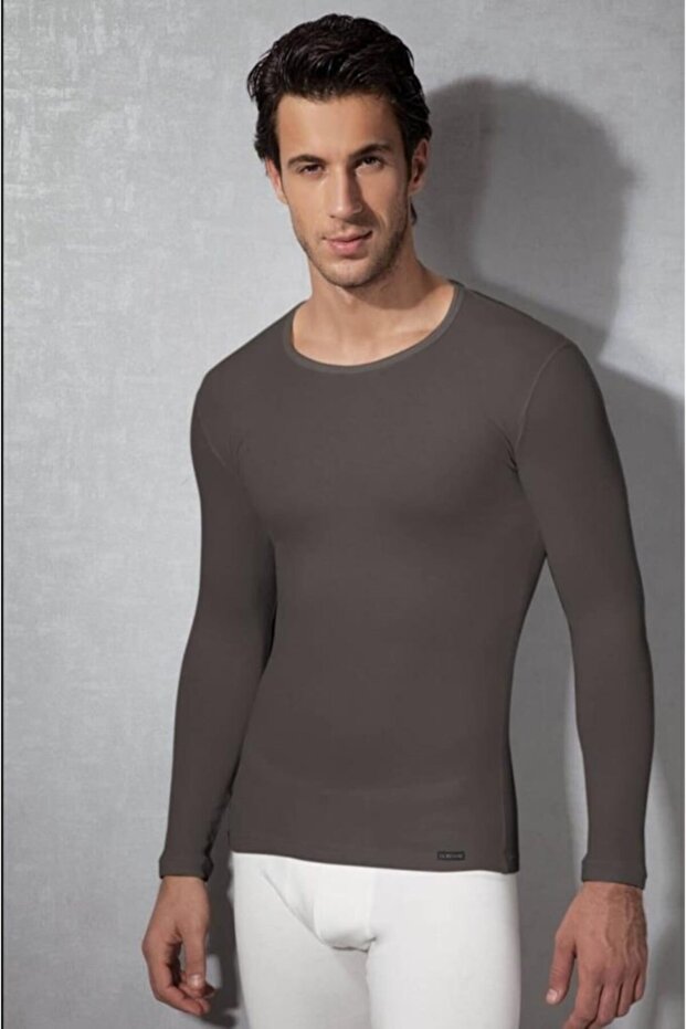 Long Sleeve Crew Neck Men's Thermal Clothing T-Shirt 2990
