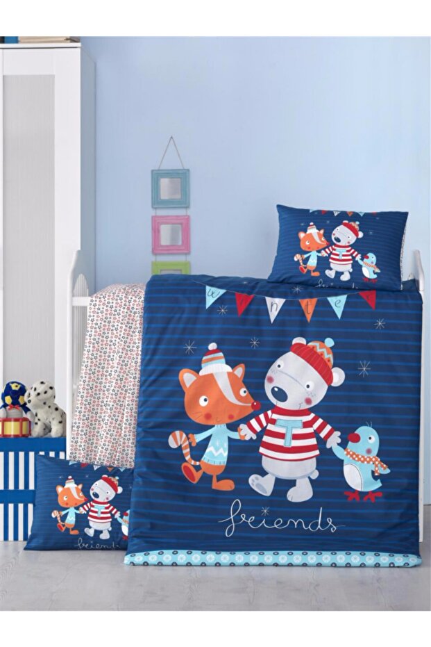 Baby Sleeping Set 100% Cotton (with Quilt and +2 Pillows)