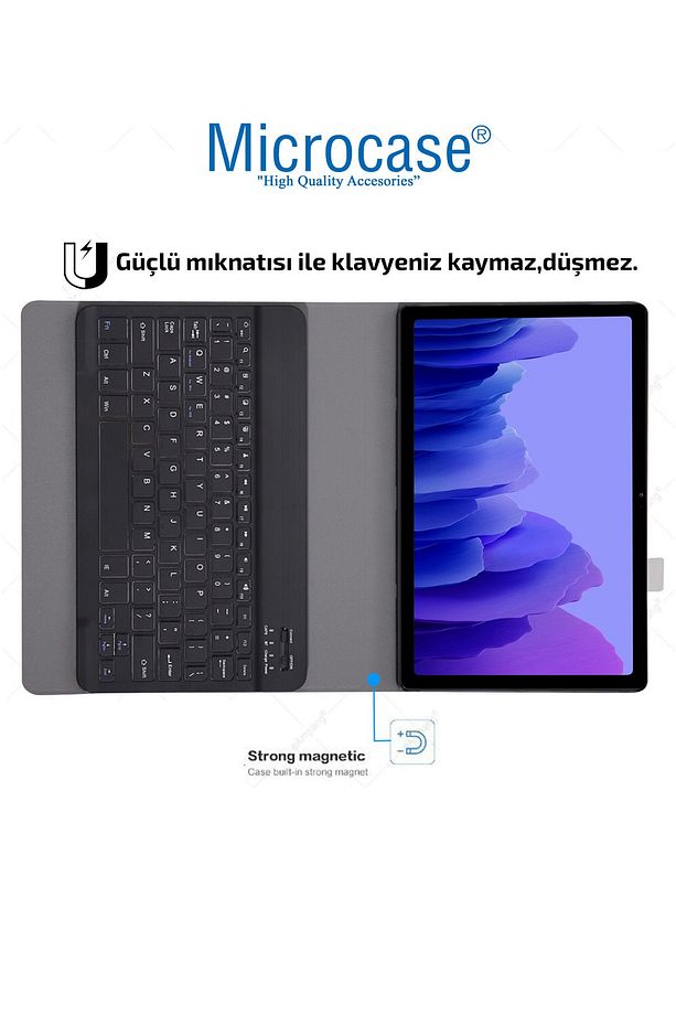 Samsung Galaxy Tab A7 T500 T505 T507 2020 10.4 Bluetooth Klavyeli Standlı Kılıf - Bkk1 - 5