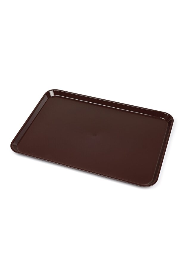 Rectangular Plastic Gastronomy Tray 36X46 Cm, Brown