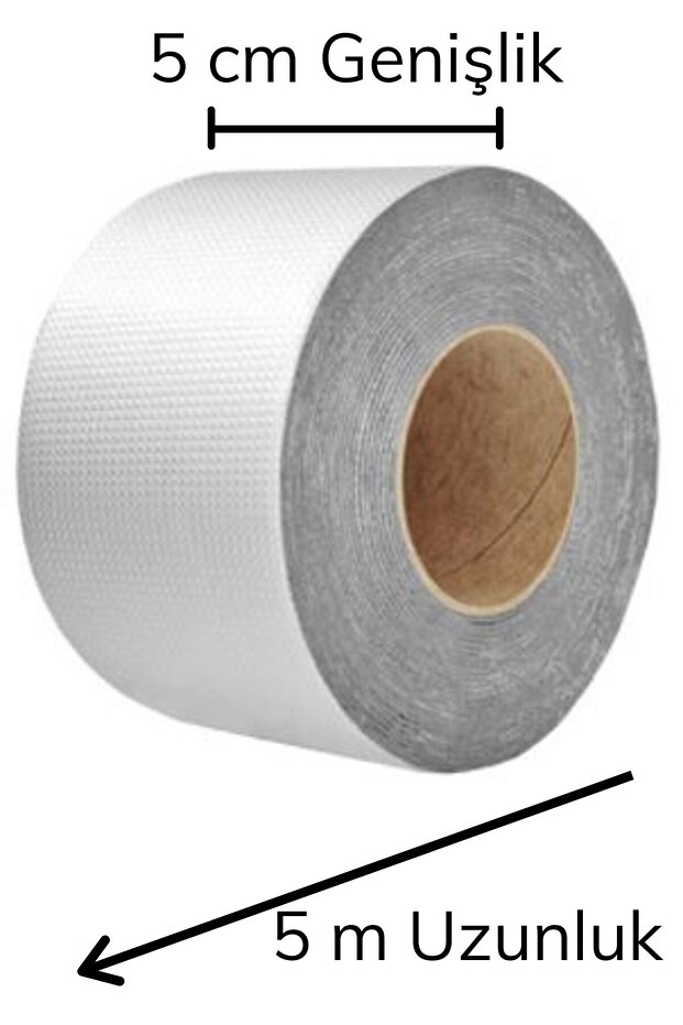 2 Adet 5 Mt Yüksek Sıcaklığa Dayanıklı Çatı Duvar Çatlak Onarıcı Yapışkan Bant Folyo 5 Cm - 5