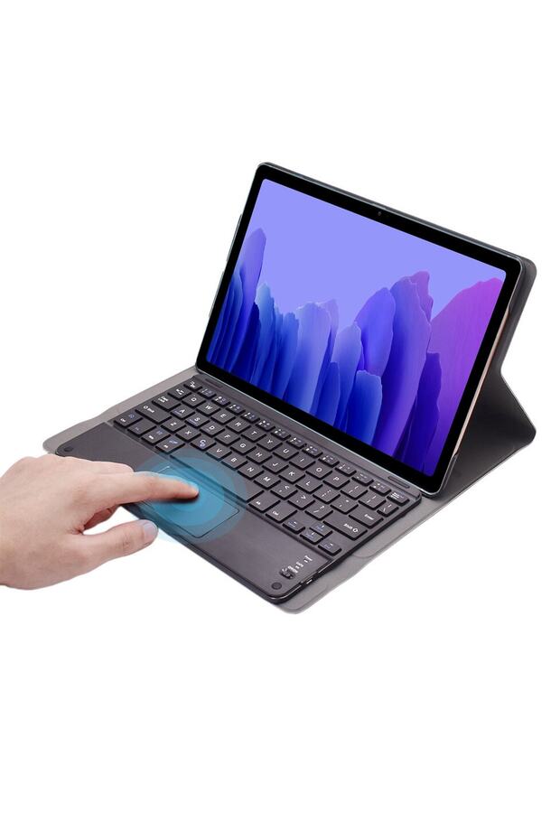 Samsung Galaxy Tab A7 T500 T505 T507 10.4 Bluetooth Klavye + Touchpad Standlı Kılıf - Bkk2 - 1