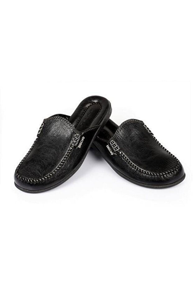 Men's Black House Slippers