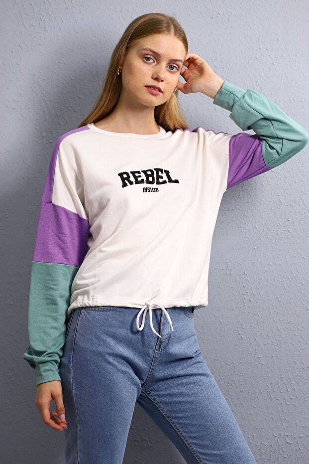 Hooded Patterned Sweat - 1