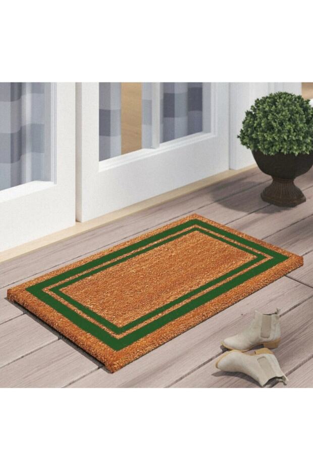 Çerçeve Yeşil Kapı Önü Koko Paspas - 1