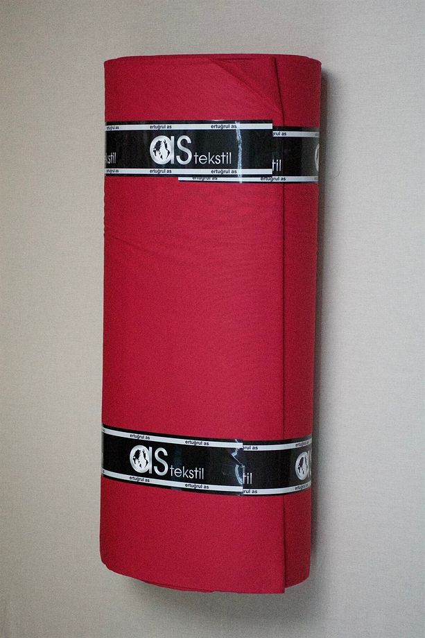 Poplin Kumaş Kırmızı %100 Pamuk Süper Lüks Akfil (1 METRE) - 1