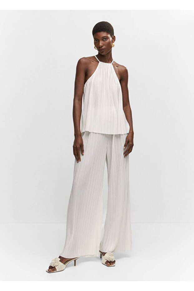 Pilili wideleg pantolon - 5