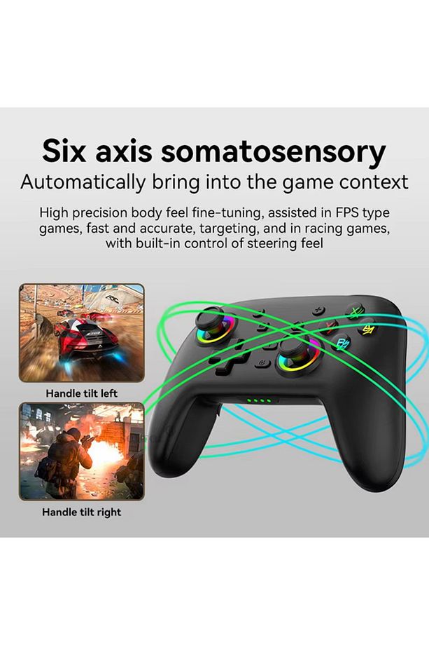 Kablosuz denetleyicisi için uyumlu Gamepad OLED/ IOS MFI/ Android Joystick - 3