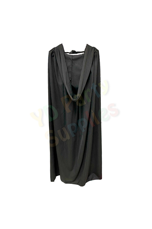 Halloween Black Hooded Cape 90 cm