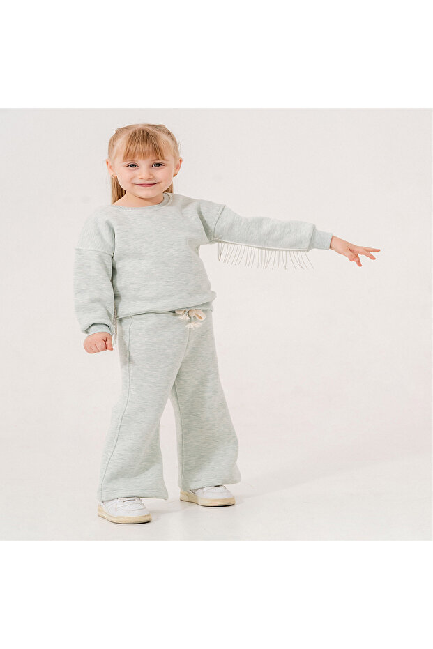 2-5 Years Old Girl's Pajama Set - Bagel Collar, Three Thread