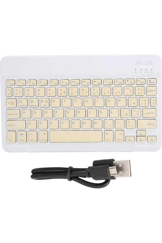 Lenovo Smart Paper ZAC00011TR 10.3" Uyumlu Kablosuz Bluetooth Şarj Edilebilir Klavye - Sarı - 4