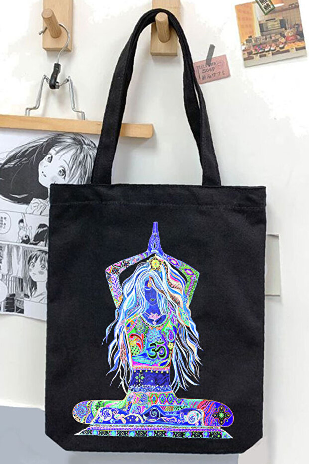 Black Yoga Canvas Bag - Unisex Gabardine
