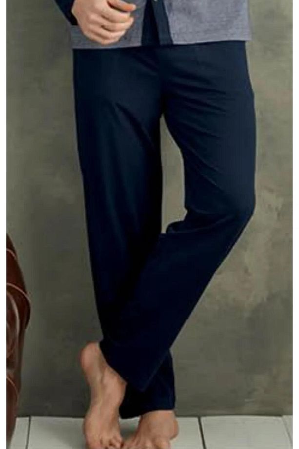 Tek Alt Cepli Erkek Pijama, %100 Pamuk Penye - 1