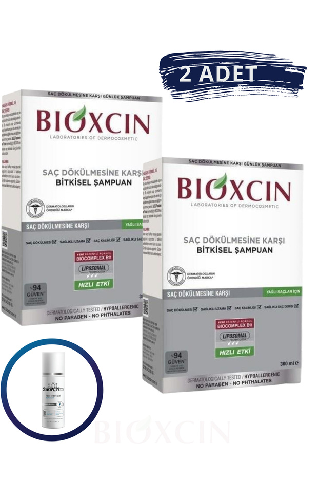 Genesis Şampuan 300 ML Yağli Saçlar (2)ADET + (1 ADET 100ML Yüz Temizleme Jeli) /set1352 - 1