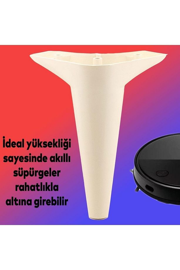 Aspen Lüks Mobilya Kanepe Koltuk Tv Ünitesi Konsol Yükseltici Ayağı Ayakları 18 Cm Krem Ayak - 3