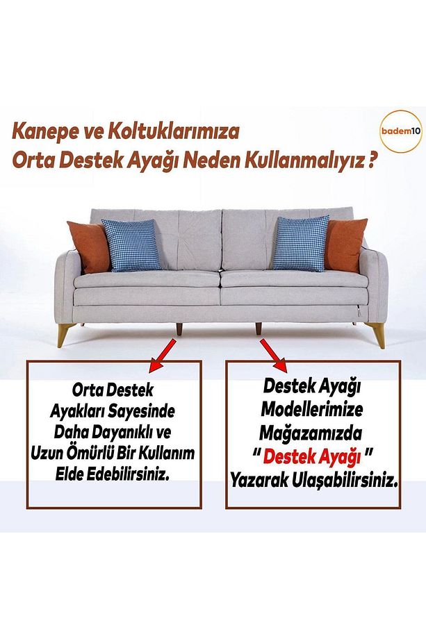 Aspen Lüks Mobilya Kanepe Koltuk Tv Ünitesi Konsol Yükseltici Ayağı Ayakları 20 Cm Ahşap Desenli - 5