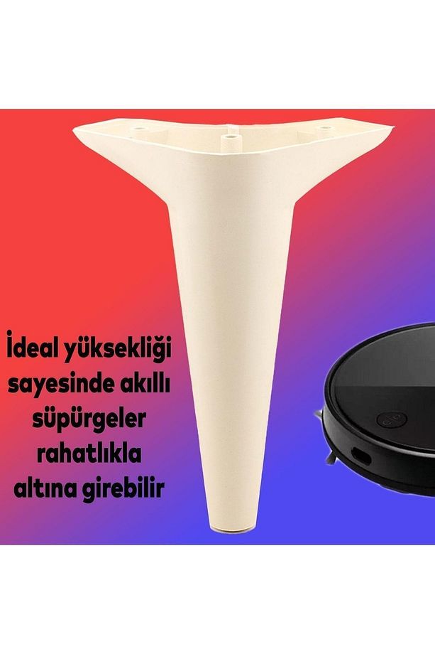 Aspen Lüks Mobilya Kanepe Koltuk Tv Ünitesi Konsol Yükseltici Ayağı Ayakları 24 Cm Krem Ayak - 3