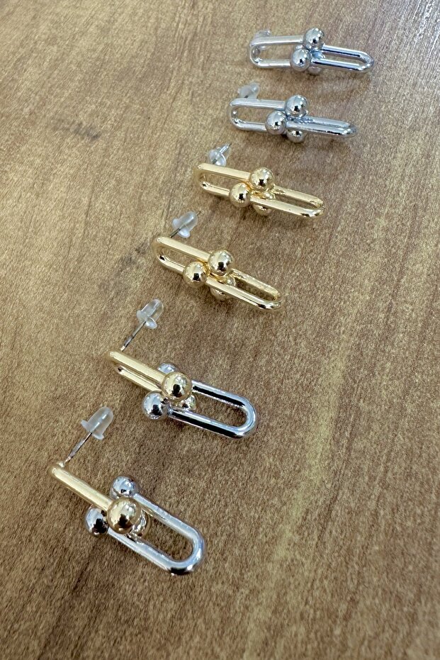 أقراط متدلية بتصميم متداخل - 3