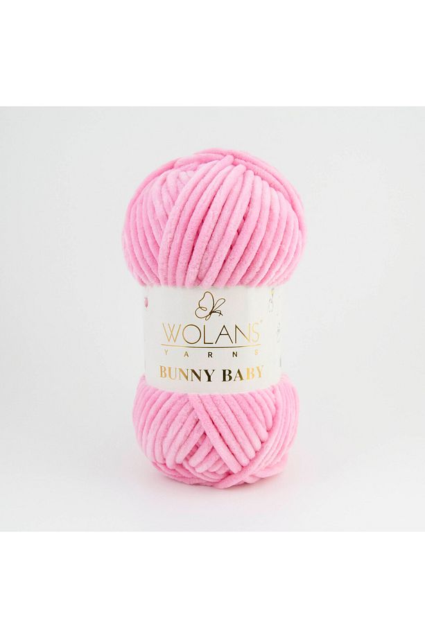 406 Koyu Pembe Soft Kadife Bunny Baby 100gr 120mt Örgü Ipi Kadife Ip Yumuşak Oyuncak Ipi - 1