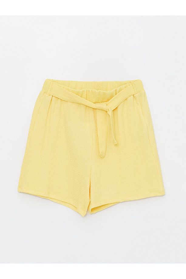 Beli Lastikli Basic Kız Çocuk Şort - 3