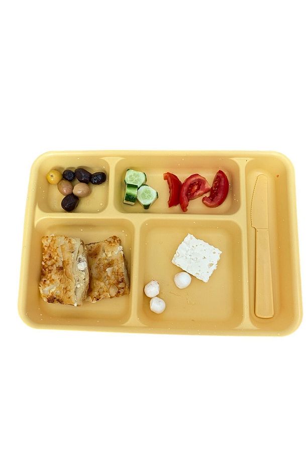 Tabldot 5 Bölmeli Lüks Plastik Piknik Yemek Servis Tabağı 1 Adet Tablot Sarı 21x31x3,3(H) Cm - 6