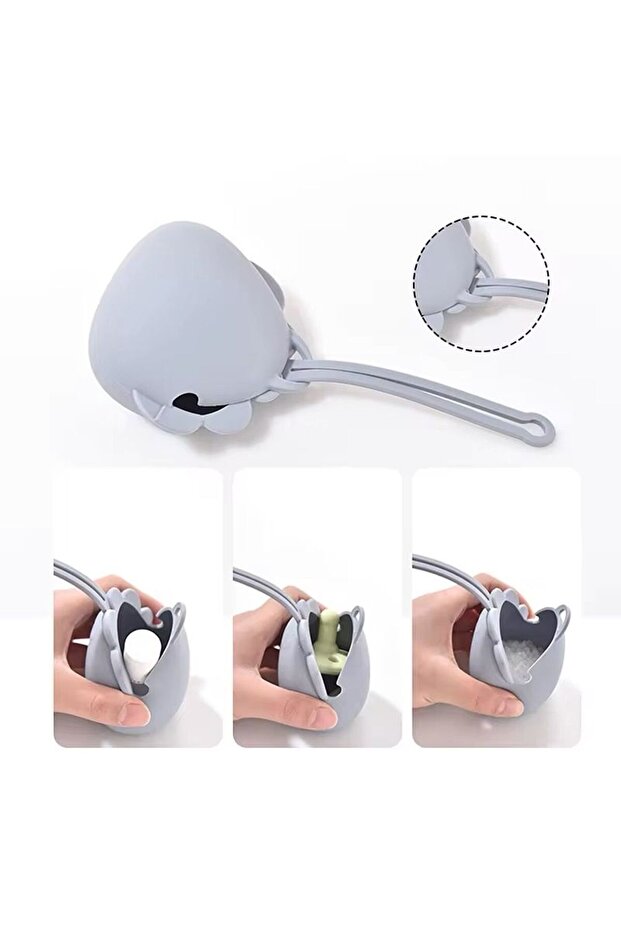 Rabbit Patterned Silicone Pacifier Storage Box - 3