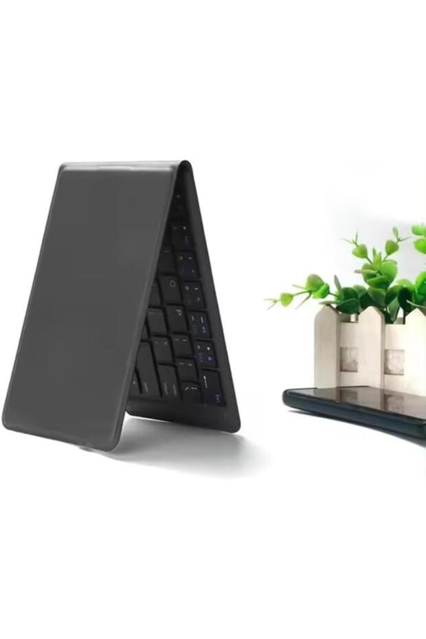Apple iPad Air 2- iPad 6 9.7" Uyumlu Kablosuz Bluetooth Şarjlı Katlanır Klavye - 2