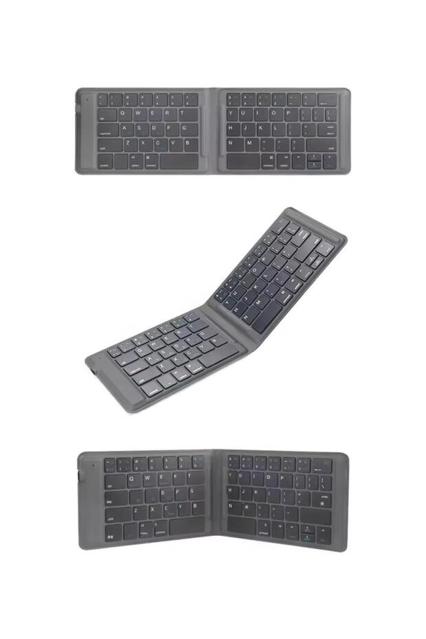 Samsung Galaxy Tab S6 Lite P610 10.4" Uyumlu Kablosuz Bluetooth Şarjlı Katlanır Klavye - 1