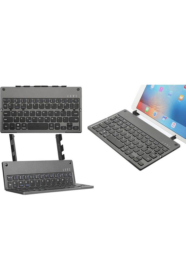 GTX Jaculus Spreadtrum T618 10.4" Uyumlu Kablosuz Bluetooth Şarjlı Kendinden Standlı Katlanır Klavye - 1
