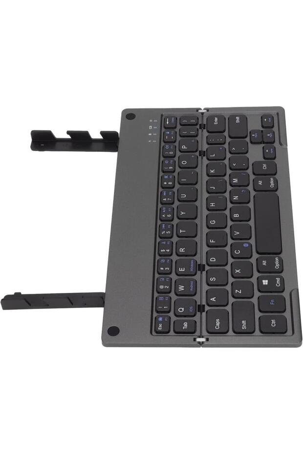 Lenovo Tab M10 Plus TB128FU 10.61" Uyumlu Kablosuz Bluetooth Şarjlı Kendinden Standlı Katlanır Klavy - 4
