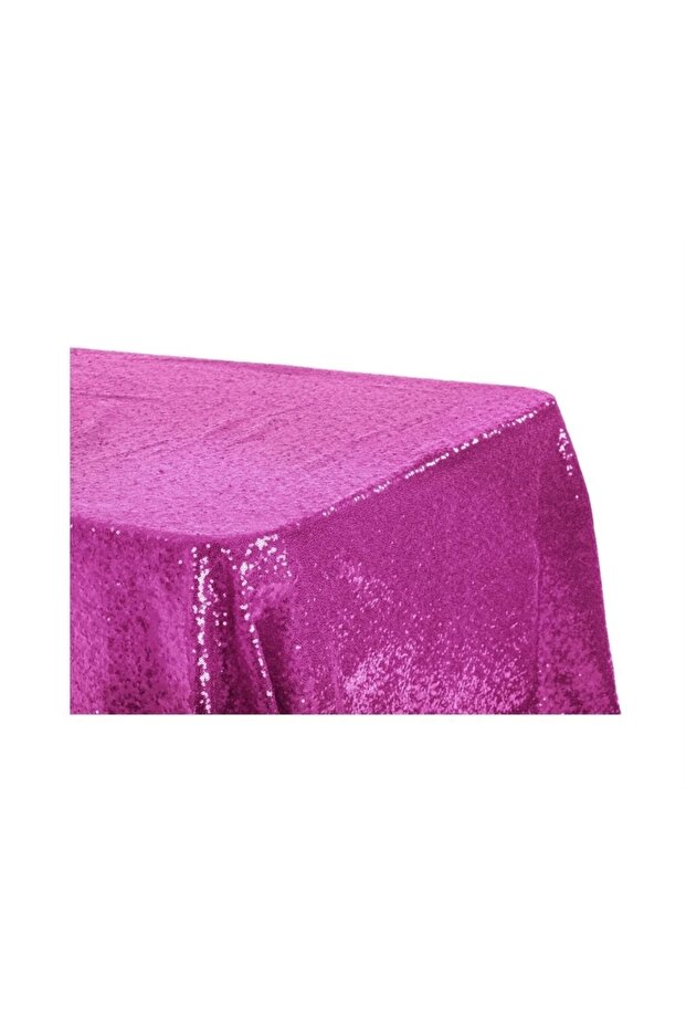 Fuşya Pullu Payetli Masa Örtüsü - 2