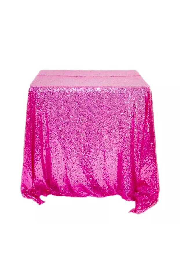 Fuşya Pullu Payetli Masa Örtüsü - 1