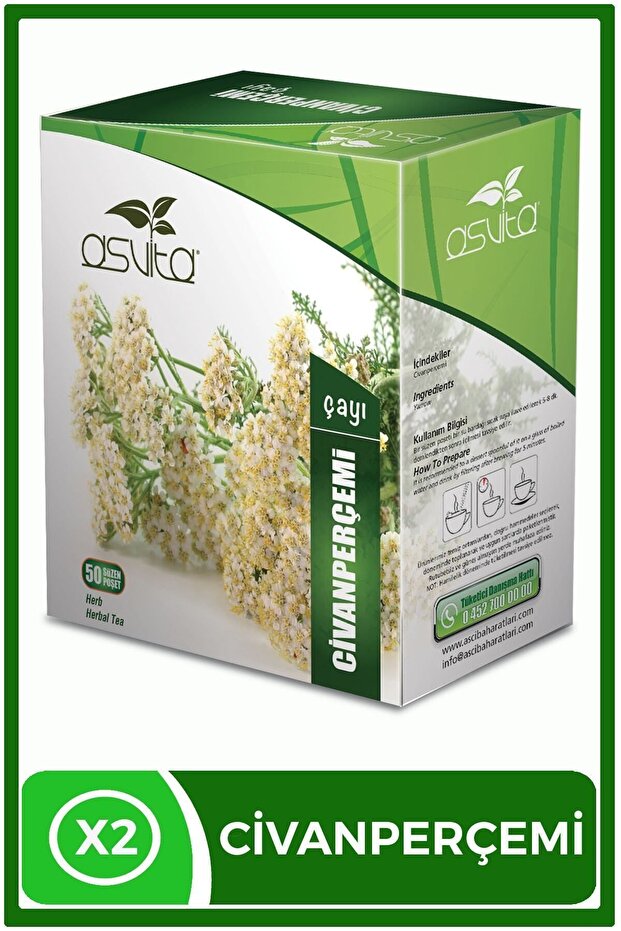Asvita Civan Perçemi Çayı 2x50 Süzen Poşet - 1