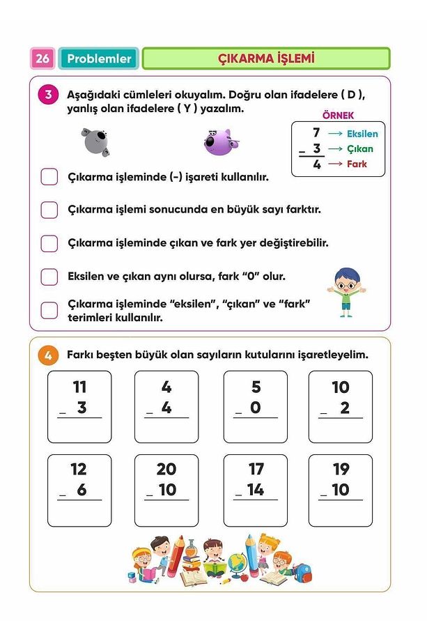 ZOZİ İlkokul 1.Sınıf Matematik Problemleri – Tüm Dersler Bulmaca - Canlanan Sorular! - 5
