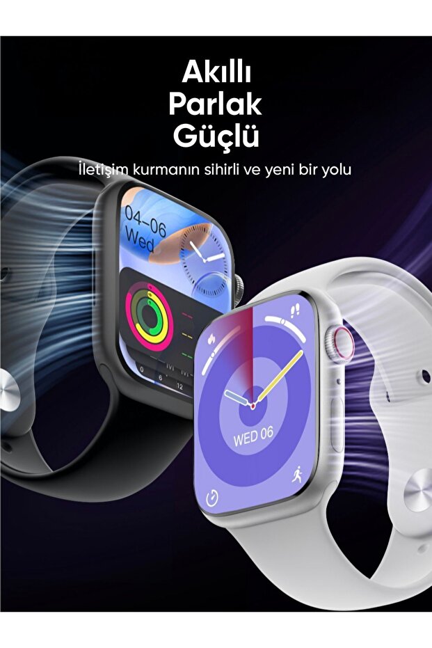 Watch 9 Pro Plus 2GB Hafızalı Android ve İphone Uyumlu Pembe (Rose-Gold) Akıllı Saat - 5