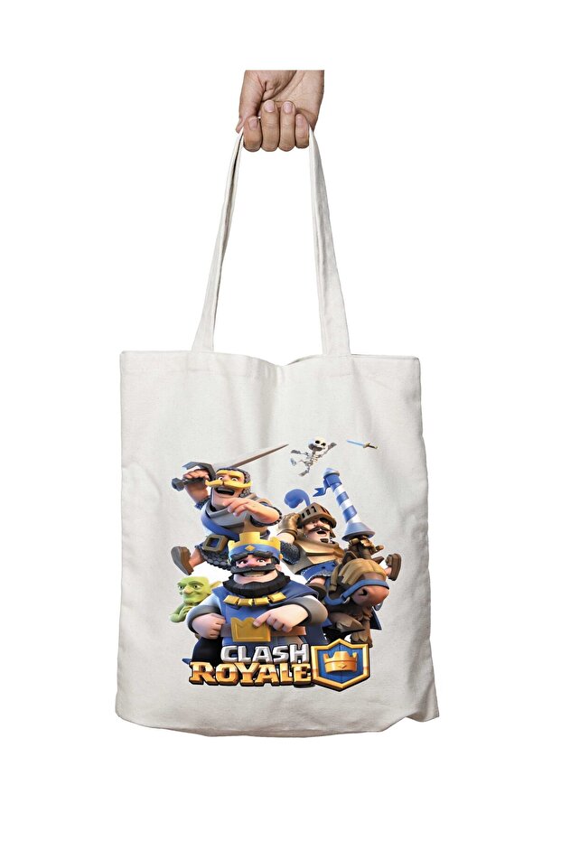Clash Royale Characters Two Sides Washable School and Beach Shoulder Tote Bag