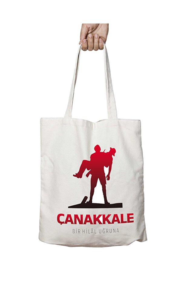 One Crescent for the Uğanakkale - Washable Permanent Shoulder Tote Bag