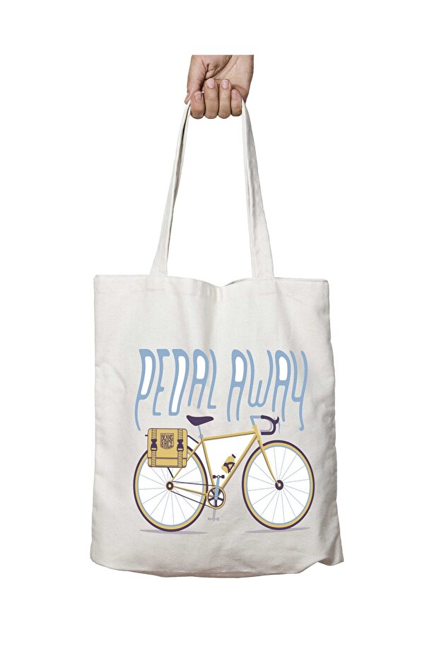 Bicycle Pedal Away Two Sides Durable Washable School Beach Shoulder Cloth Bag