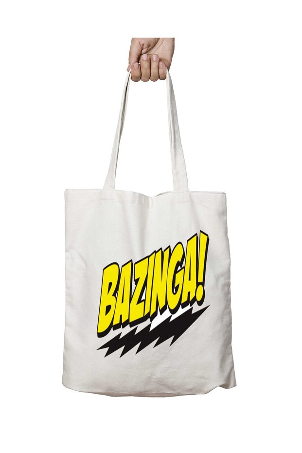 Bazinga Two Sides Permanent Washable School Beach Shoulder Tote Bag