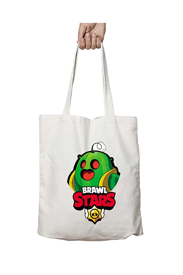 Brawl Stars Spike Two Sides Permanent Washable School Beach Shoulder Tote Bag