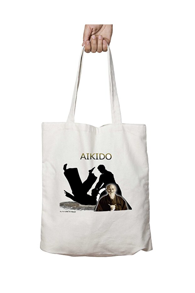 Aikido by Murihei Uesheda Two-Sided Washable School Beach Shoulder Tote Bag