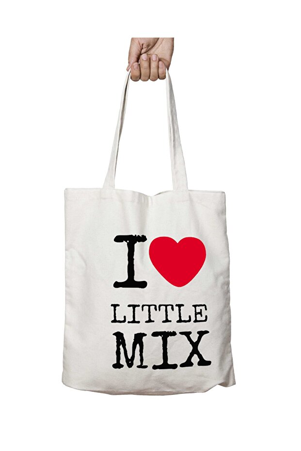 Little Mix Two Sides Permanent Washable School Beach Shoulder Cloth Bag