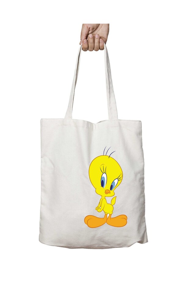 Tweety Bird Two Sided - Washable Shoulder Tote Bag