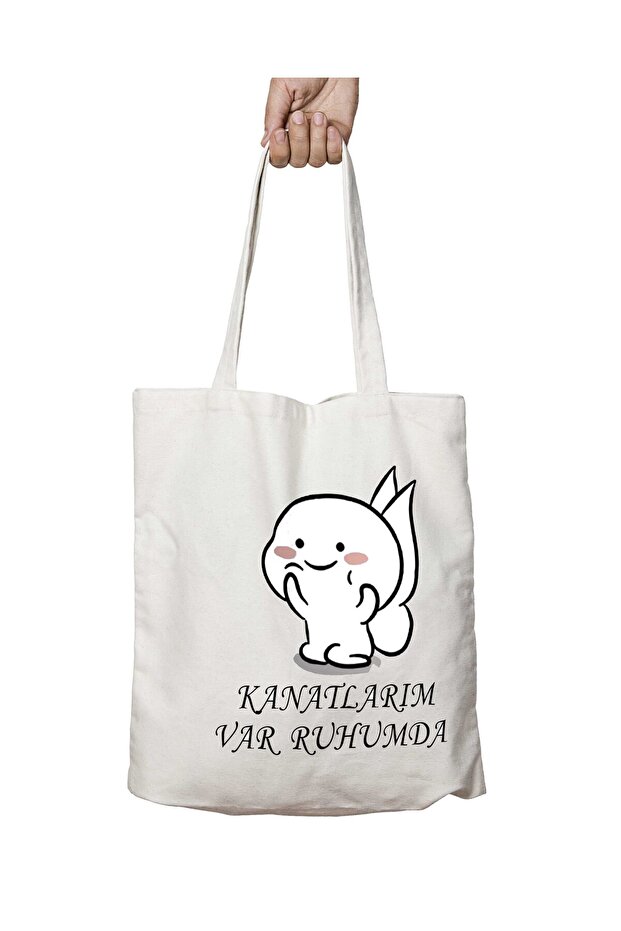 I Have Wings, Two Sides in My Soul, Washable School Beach Shoulder Tote Bag