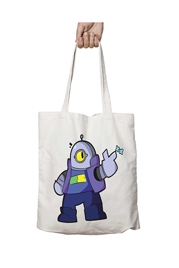 Brawlstars Ricochet Brawl Stars Remodel Two-Sided Permanent Washable School Beach Shoulder Tote Bag