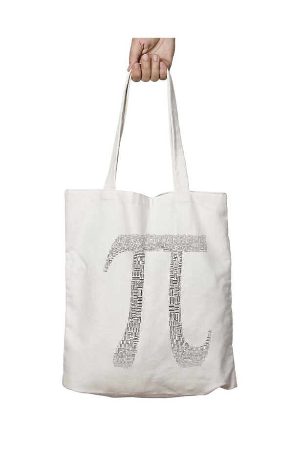 Pi Day - Math Pi Symbol, Two Sides Permanent and Washable Shoulder Tote Bag