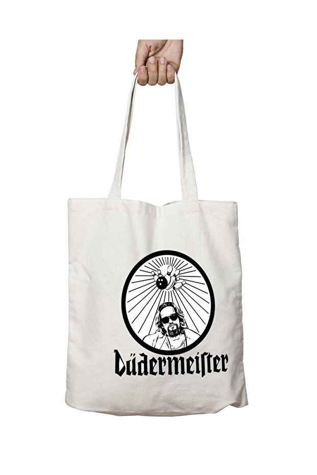 The Dude Jagermeister the Big Lebowski Two Sides Durable Washable School Beach Shoulder Cloth Bag