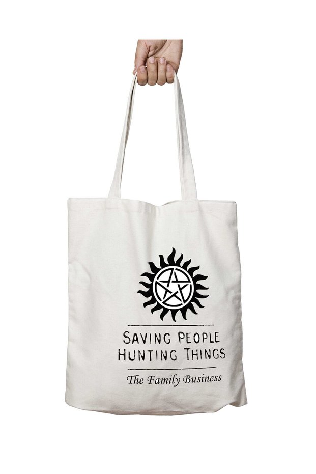 Supernatural - the Family Business Two Sides Washable School Beach Shoulder Tote Bag