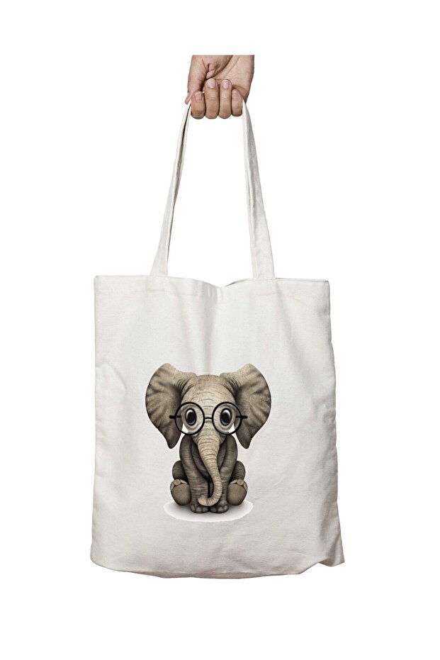 Zeki Fil Best Selling Two-Sided Permanent Washable School Beach Shoulder Tote Bag